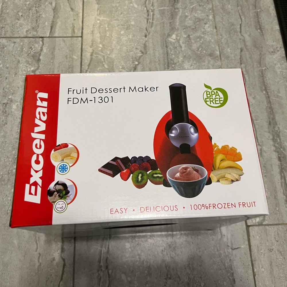 EXCELVAN Frozen Healthy Fruit Ice Cream/ Frozen Yogurt and Dessert Maker vegan